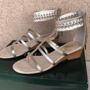 Ralph Lauren metallic sandals